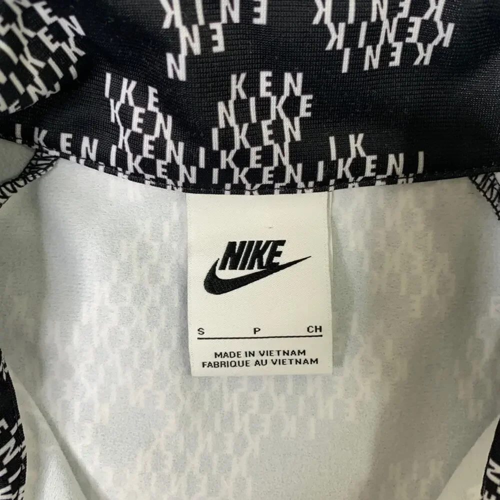 Nike Sport Dress Girls S Small Black White Daisy Print Pockets Short Sleeve